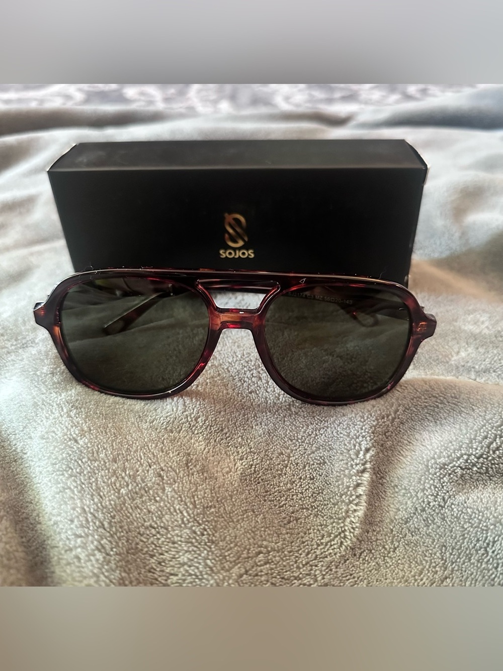 NWT! Sojos Retro Square Aviator Style Sunglasses - Tortoise Frame